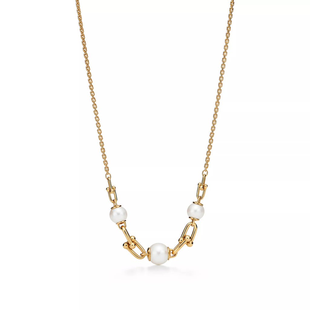 Carave Paris Gold Pearl Link Accent Necklace