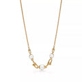 Carave Paris Gold Pearl Link Accent Necklace