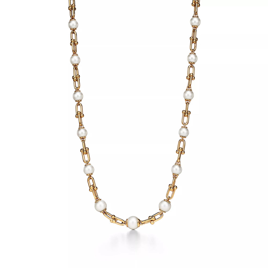 Carave Paris Gold Pearl Link Chain Necklace