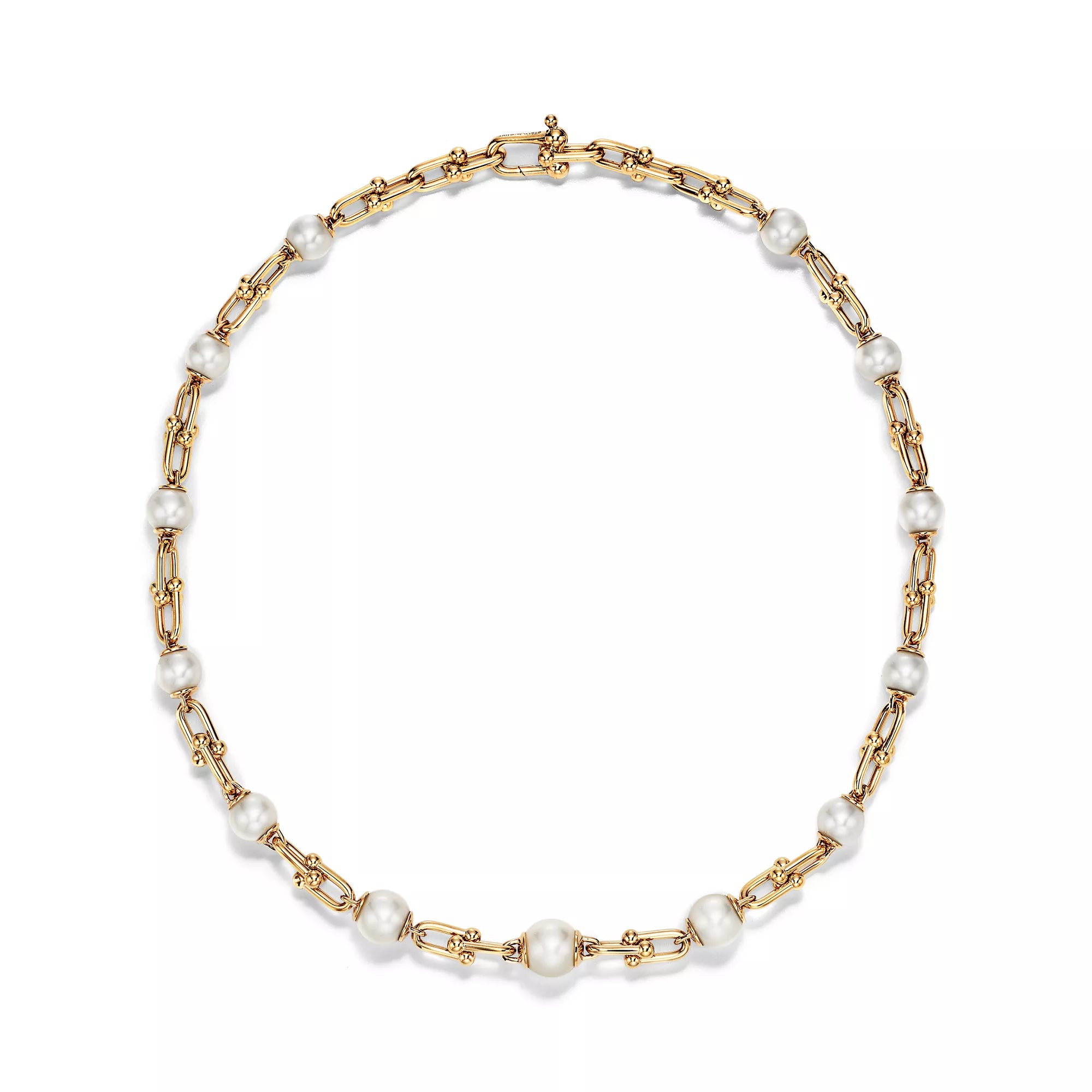 Carave Paris Gold Pearl Link Chain Necklace