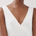 Carave Paris Ruby & Diamond Bezel Station Necklace in Gold