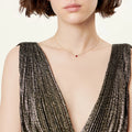 Carave Paris Ruby Solitaire Bezel Necklace in Gold