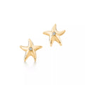Carave Paris Golden Diamond Center Starfish Stud Earrings