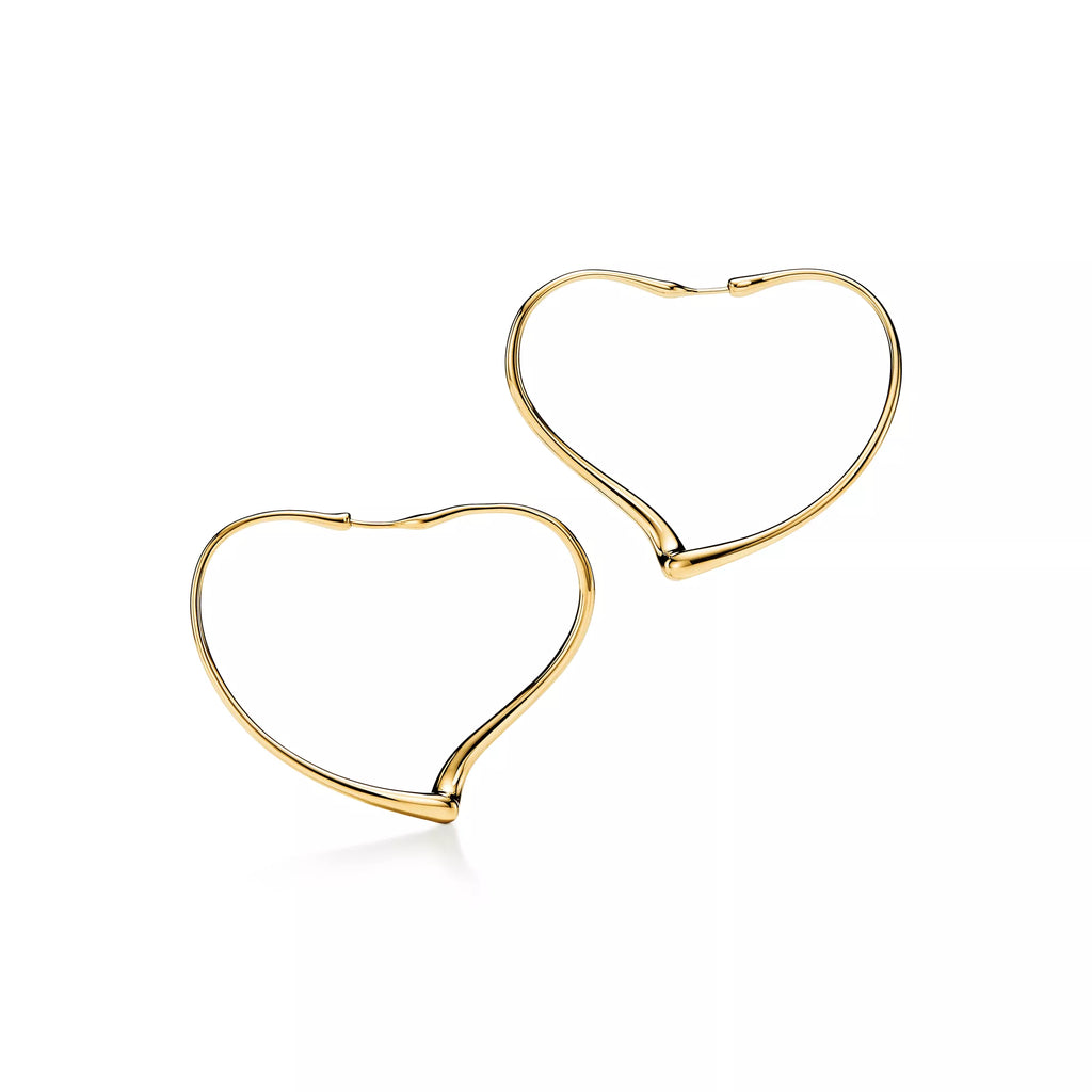 Carave Paris Golden Heart Outline Hoop Earrings