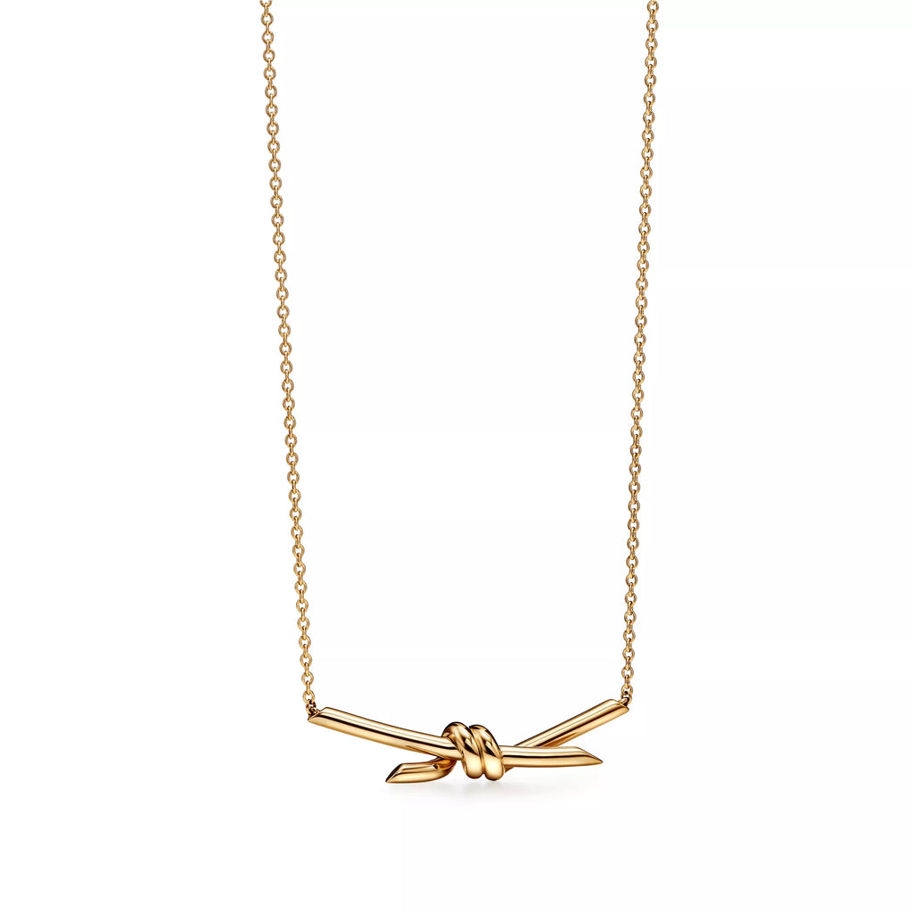 Carave Paris Golden Knot Bar Necklace