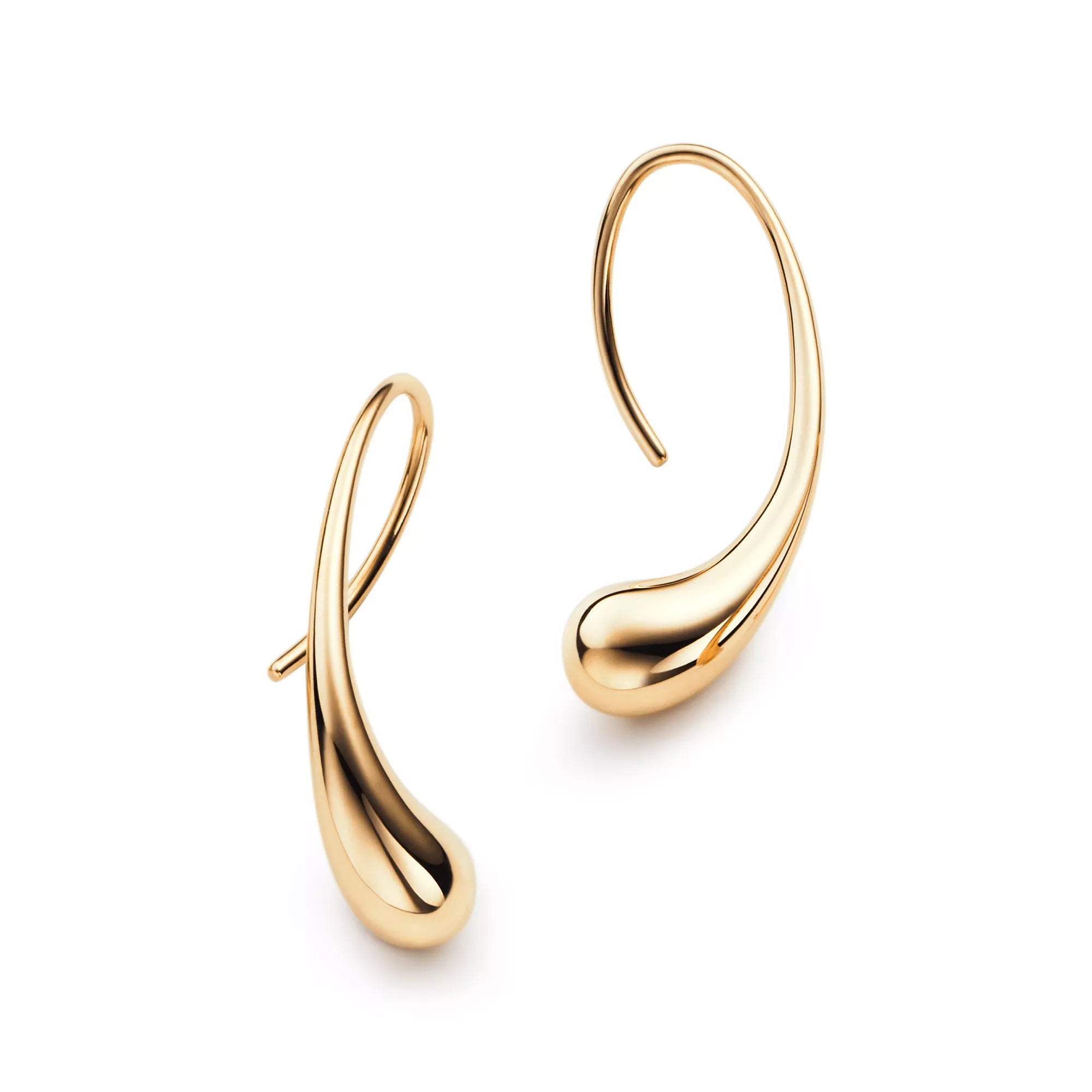Carave Paris Golden Liquid Curve Drop Earrings