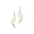 Carave Paris Golden Organic Wave Drop Earrings