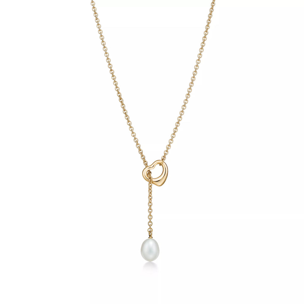 Carave Paris Golden Pearl Drop Lariat Necklace