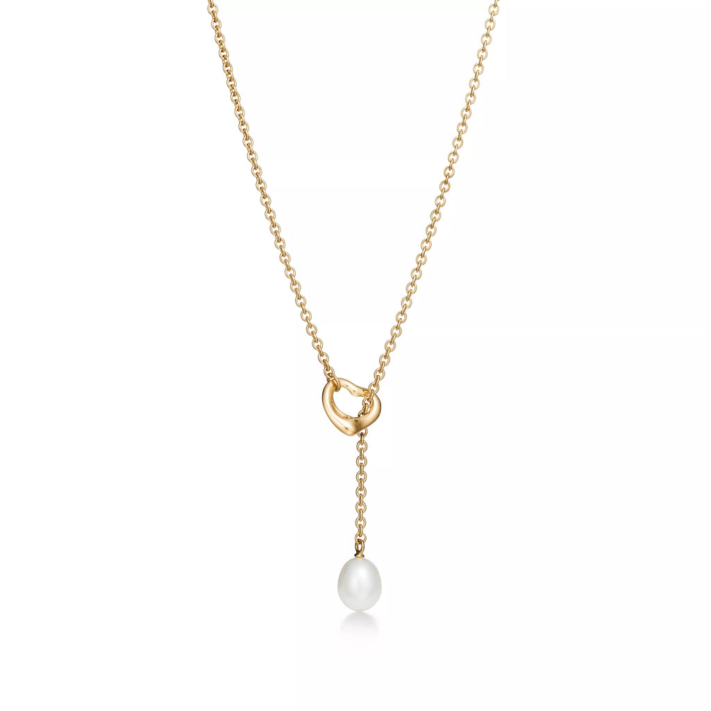 Carave Paris Golden Pearl Drop Lariat Necklace