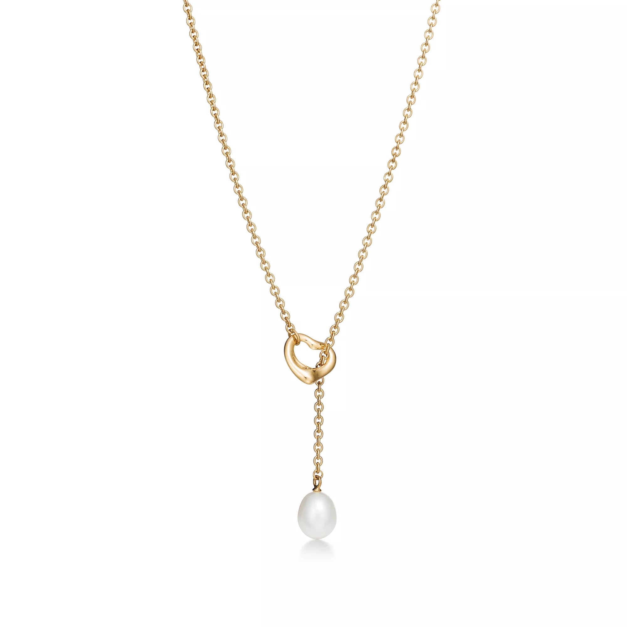 Carave Paris Golden Pearl Drop Lariat Necklace