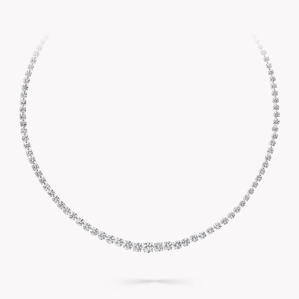 Carave Paris Graduated Round Diamond Tennis Necklace