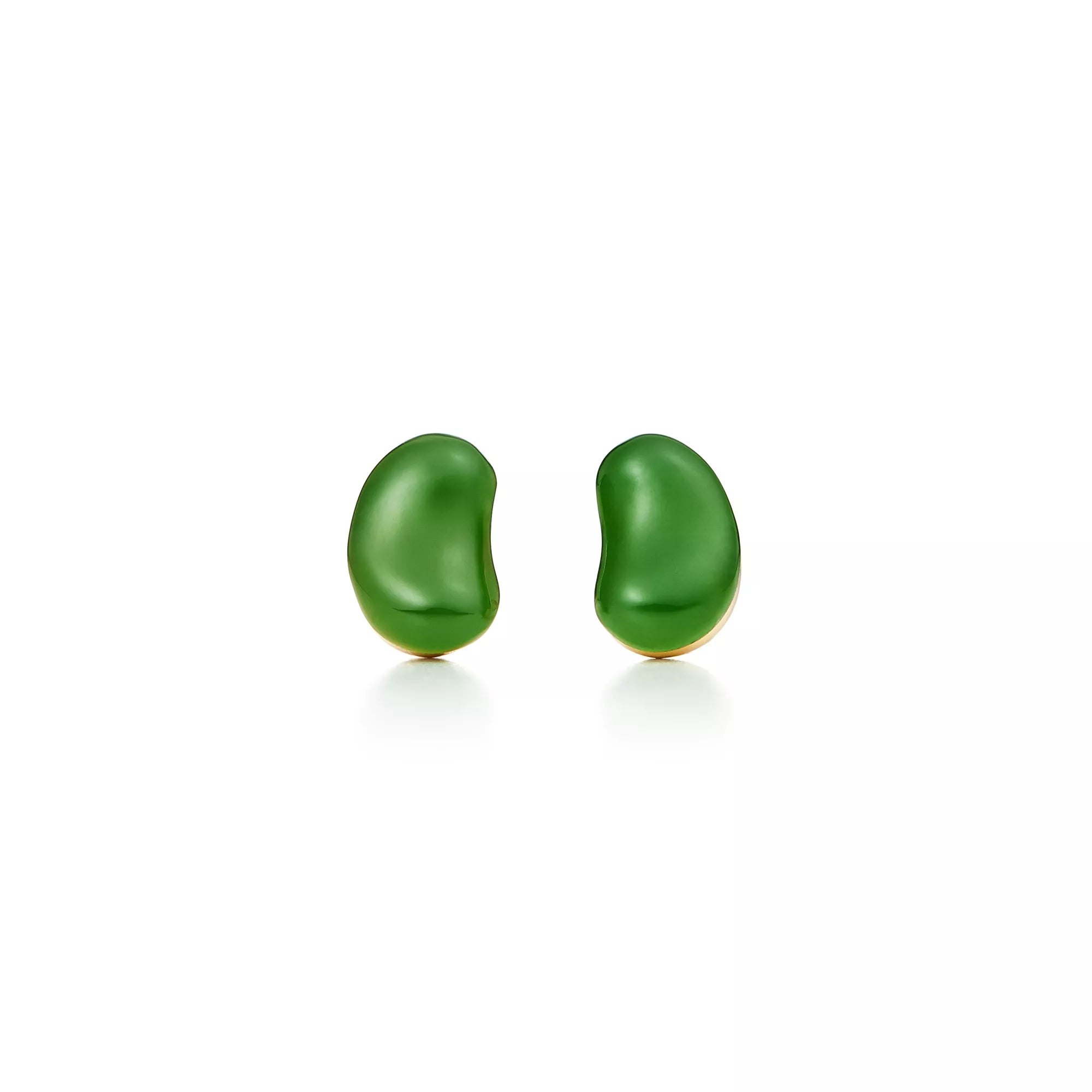 Carave Paris Green Jade Organic Pebble Stud Earring