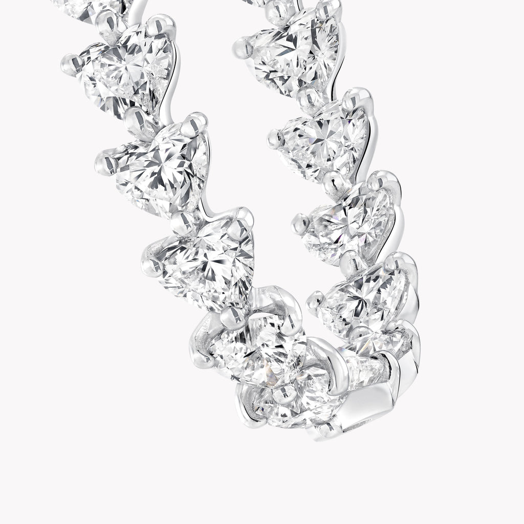 Carave Paris Heart Diamond Hoop Earrings