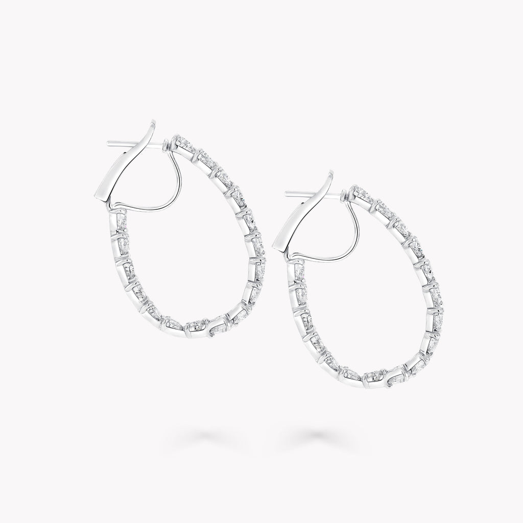 Carave Paris Heart Diamond Hoop Earrings