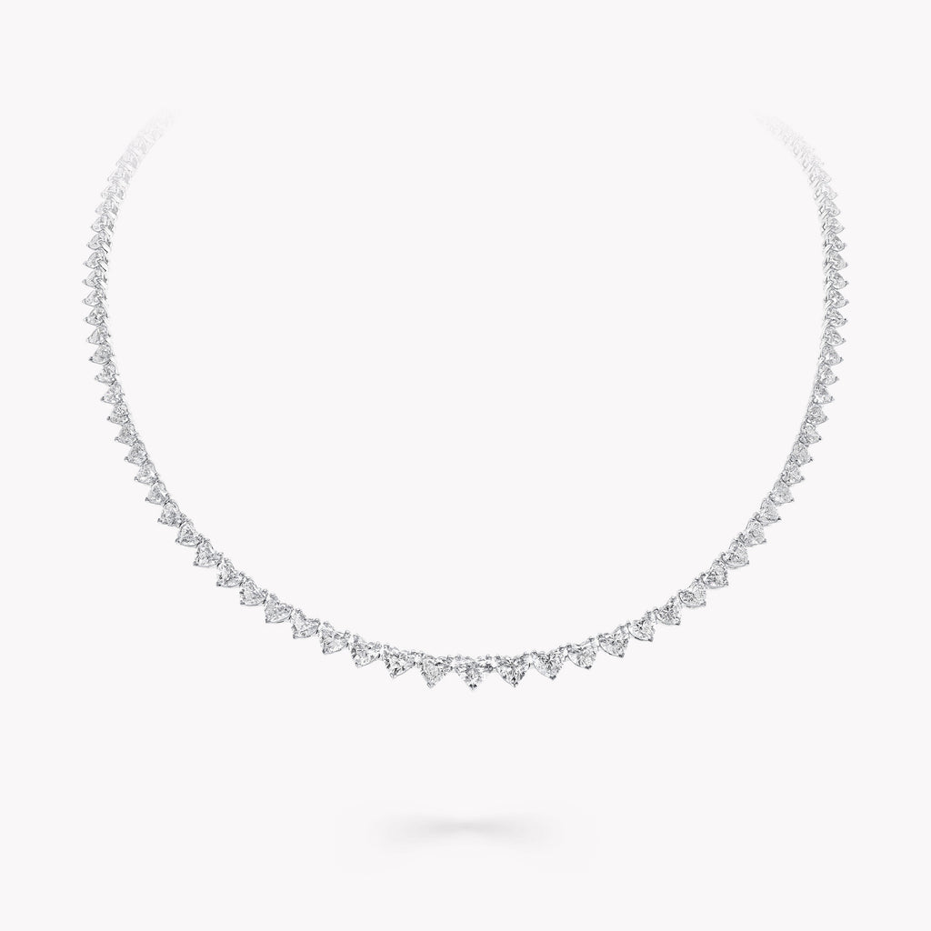 Carave Paris Heart Diamond Tennis Necklace