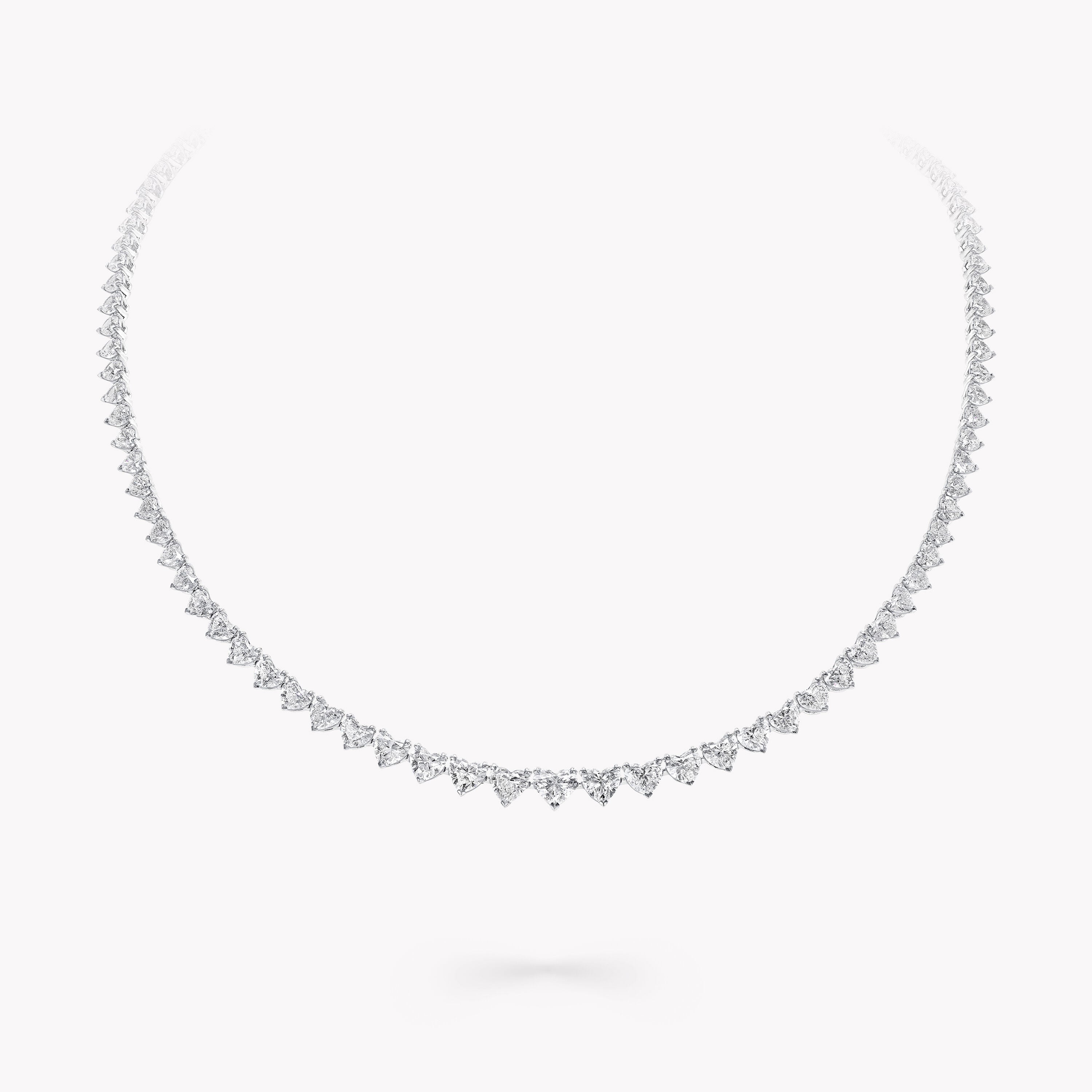 Carave Paris Heart Diamond Tennis Necklace