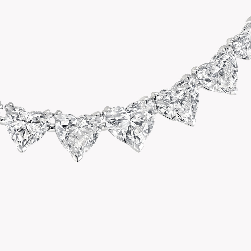 Carave Paris Heart Diamond Tennis Necklace