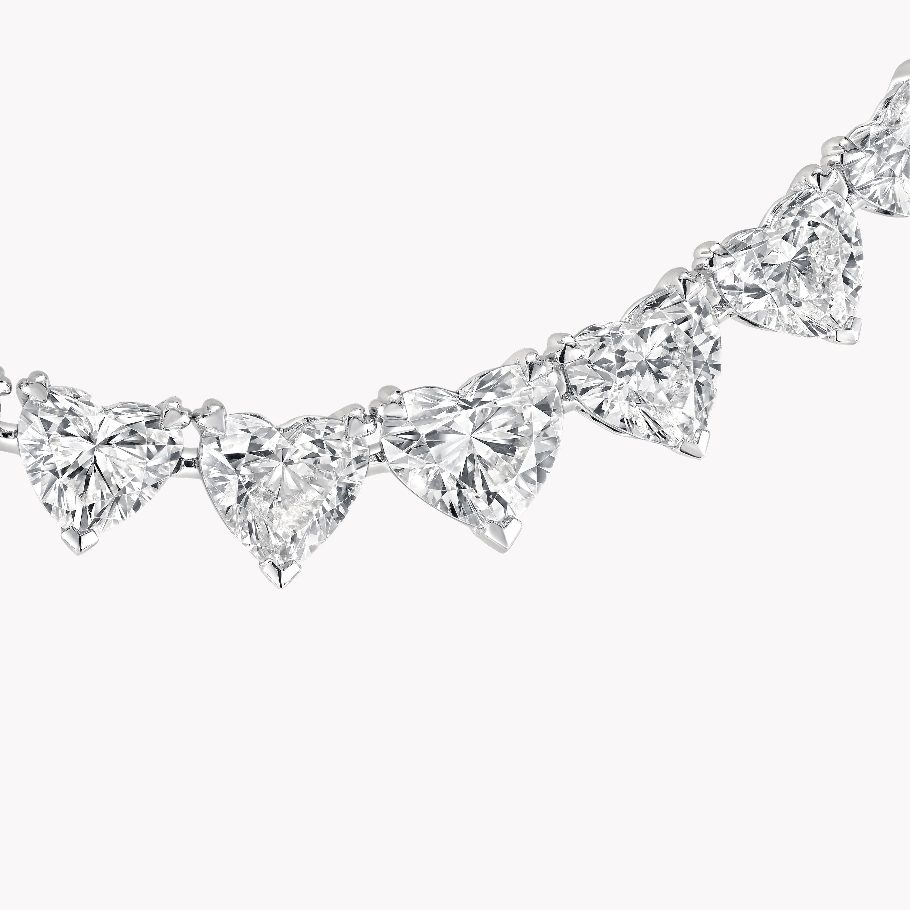 Carave Paris Heart Diamond Tennis Necklace