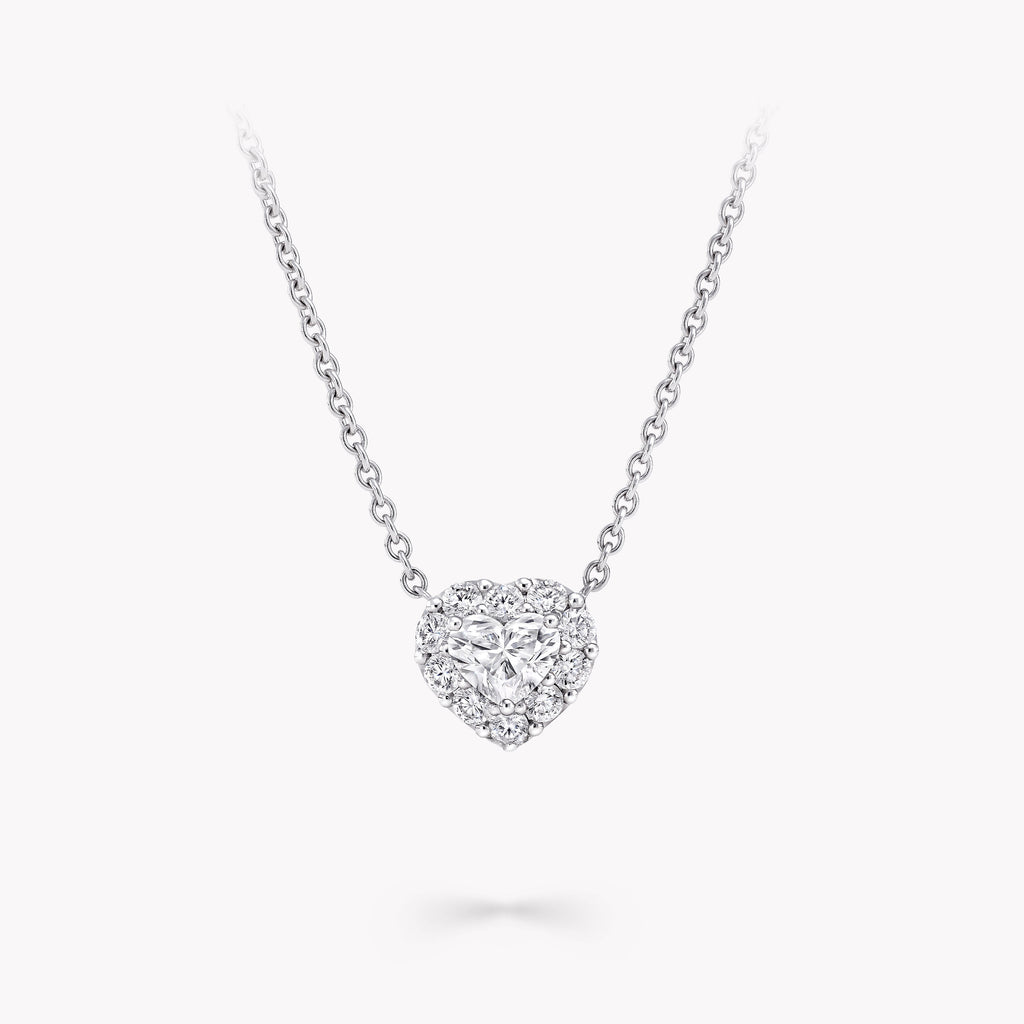 Carave Paris Heart Halo Diamond Pendant Necklace