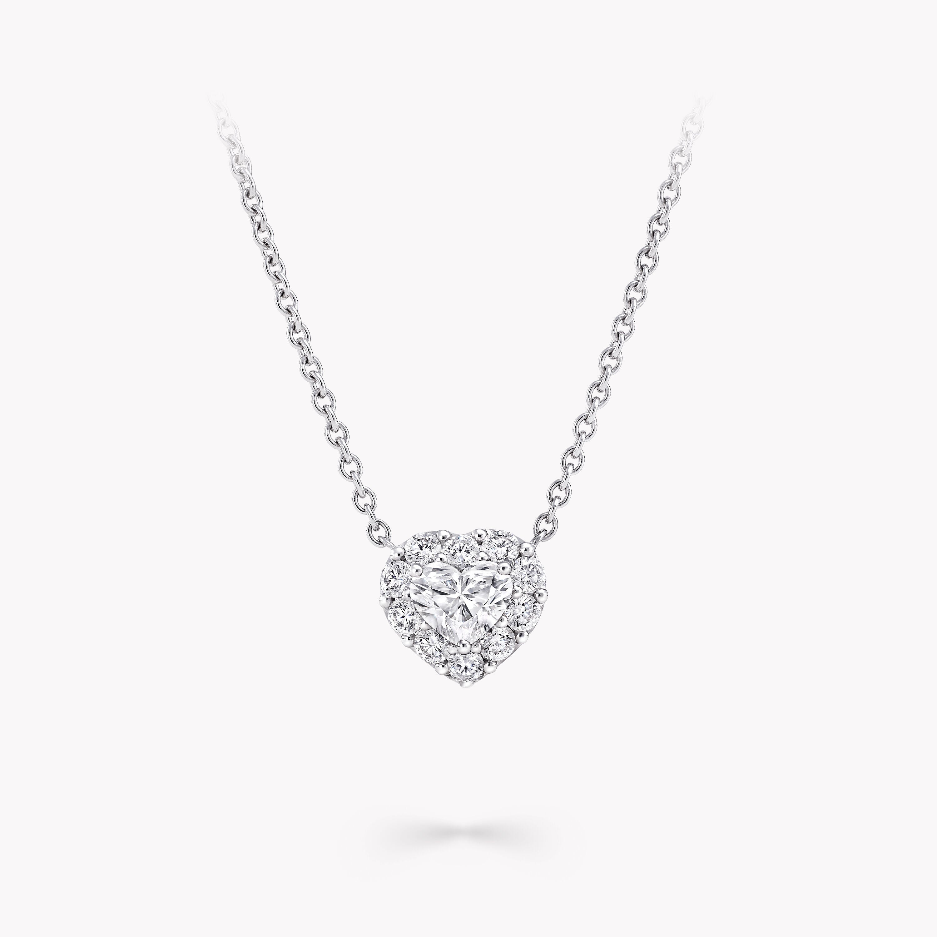 Carave Paris Heart Halo Diamond Pendant Necklace