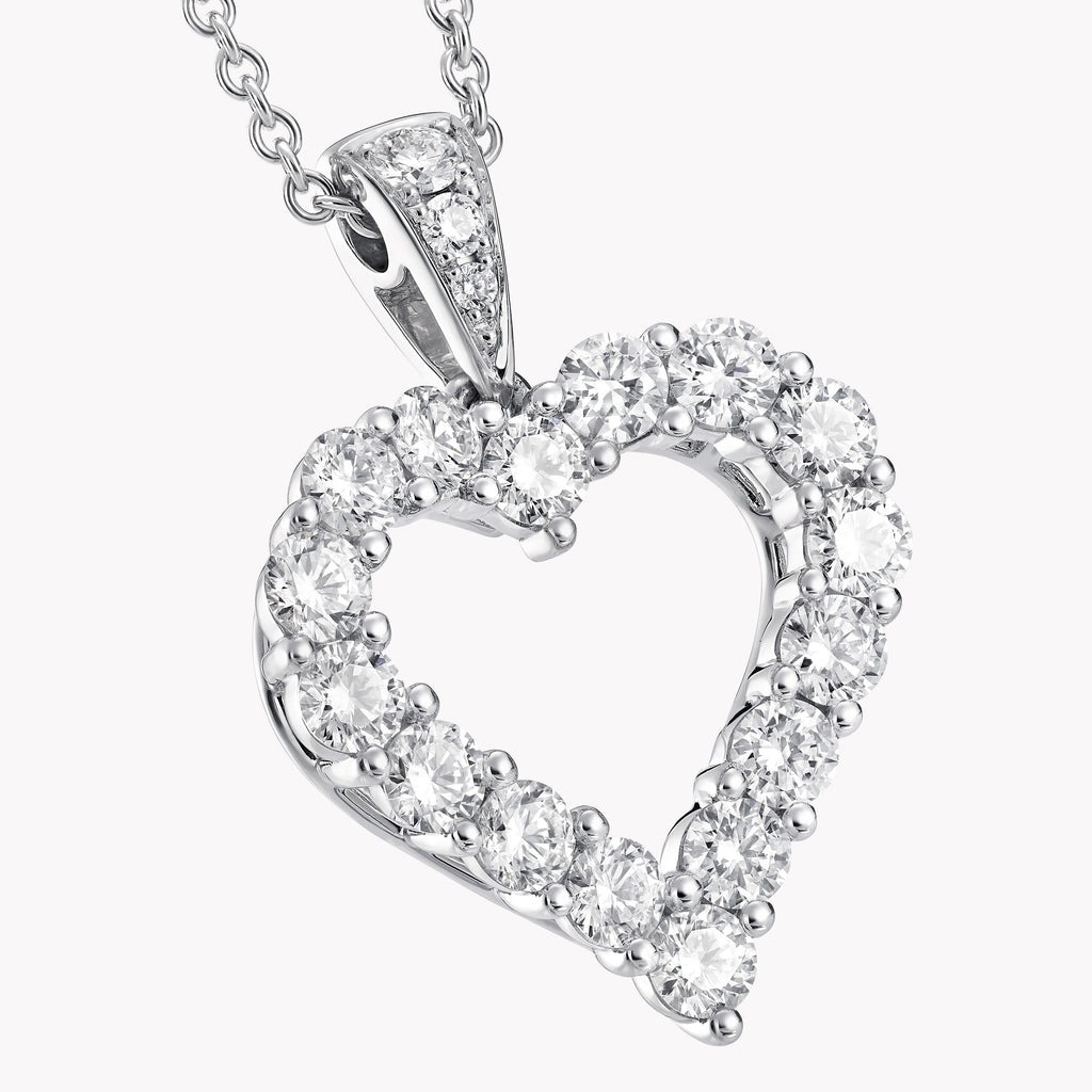 Carave Paris Heart Halo Diamond Pendant Necklace