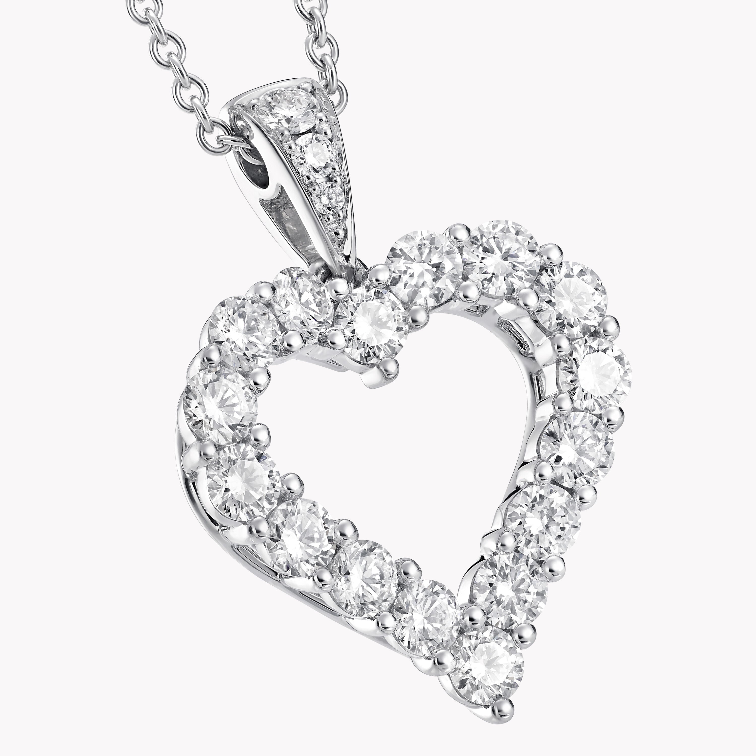Carave Paris Heart Halo Diamond Pendant Necklace