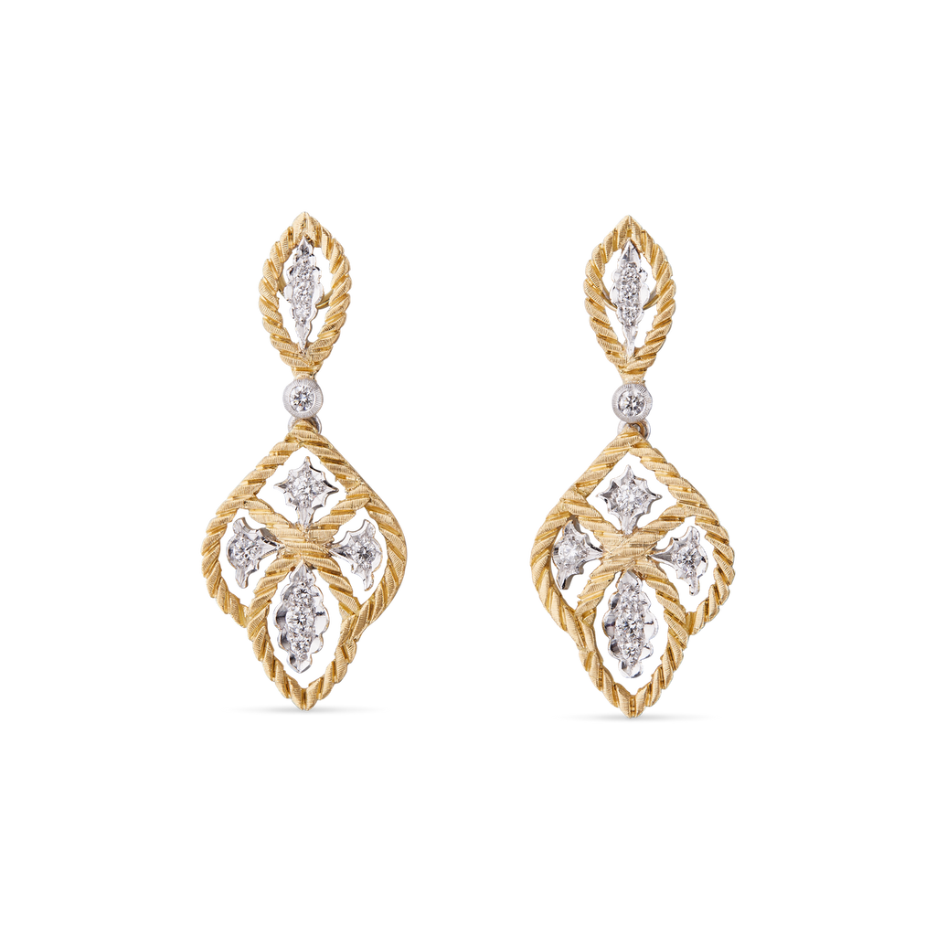 Carave Paris Heritage Lattice Diamond Drop Earrings