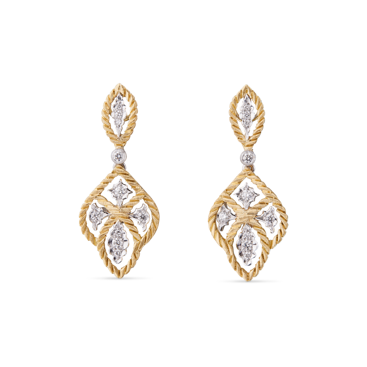 Carave Paris Heritage Lattice Diamond Drop Earrings