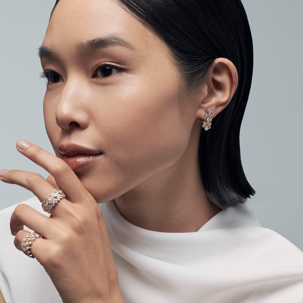 Carave Paris Imperial Lattice Diamond Earrings