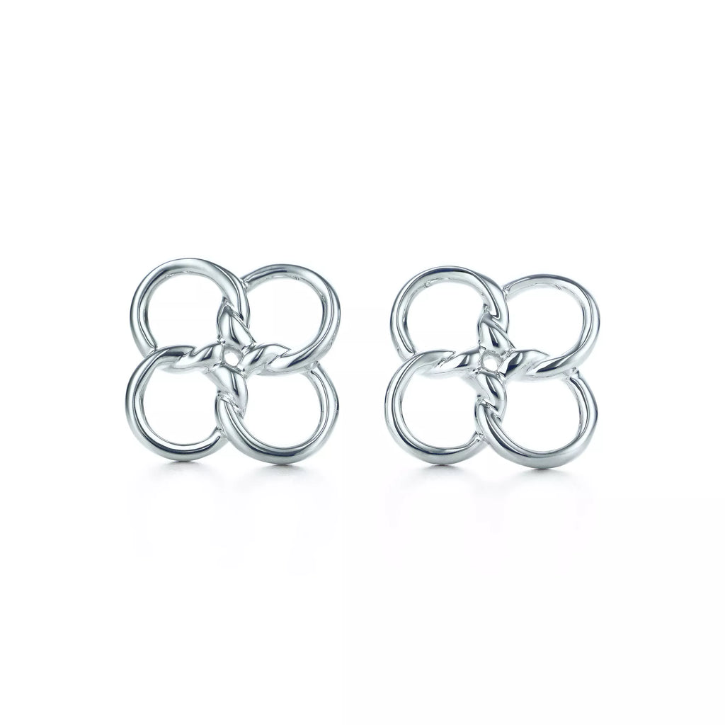 Carave Paris Interlocking Floral Knot Stud Earrings