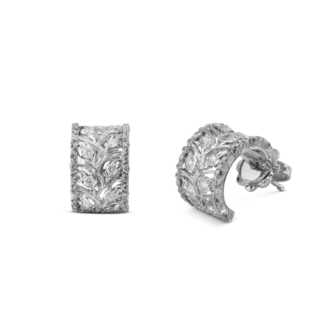 Carave Paris Jardin Lumière Diamond Huggie Earrings