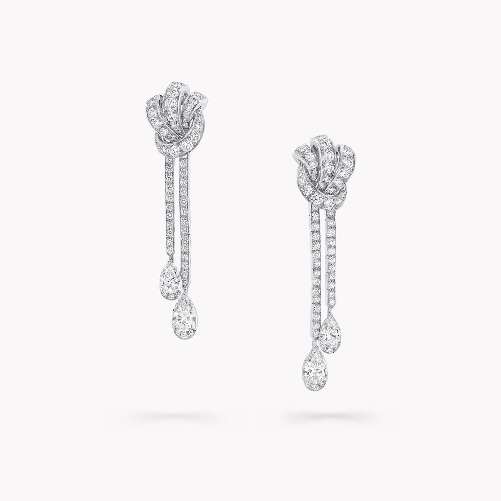 Carave Paris Knot Diamond Drop Earrings