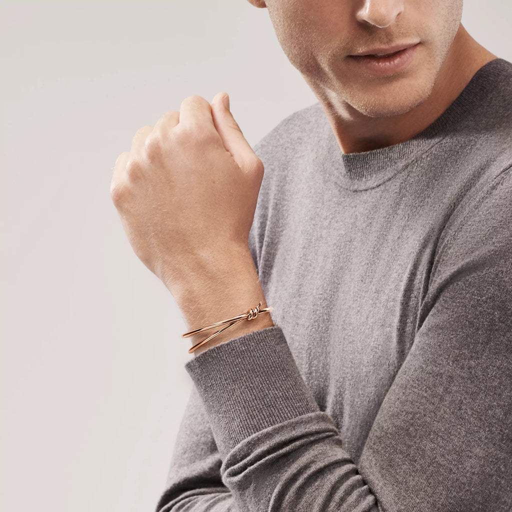 Carave Paris Knot Nail Rose Gold Bangle for Men