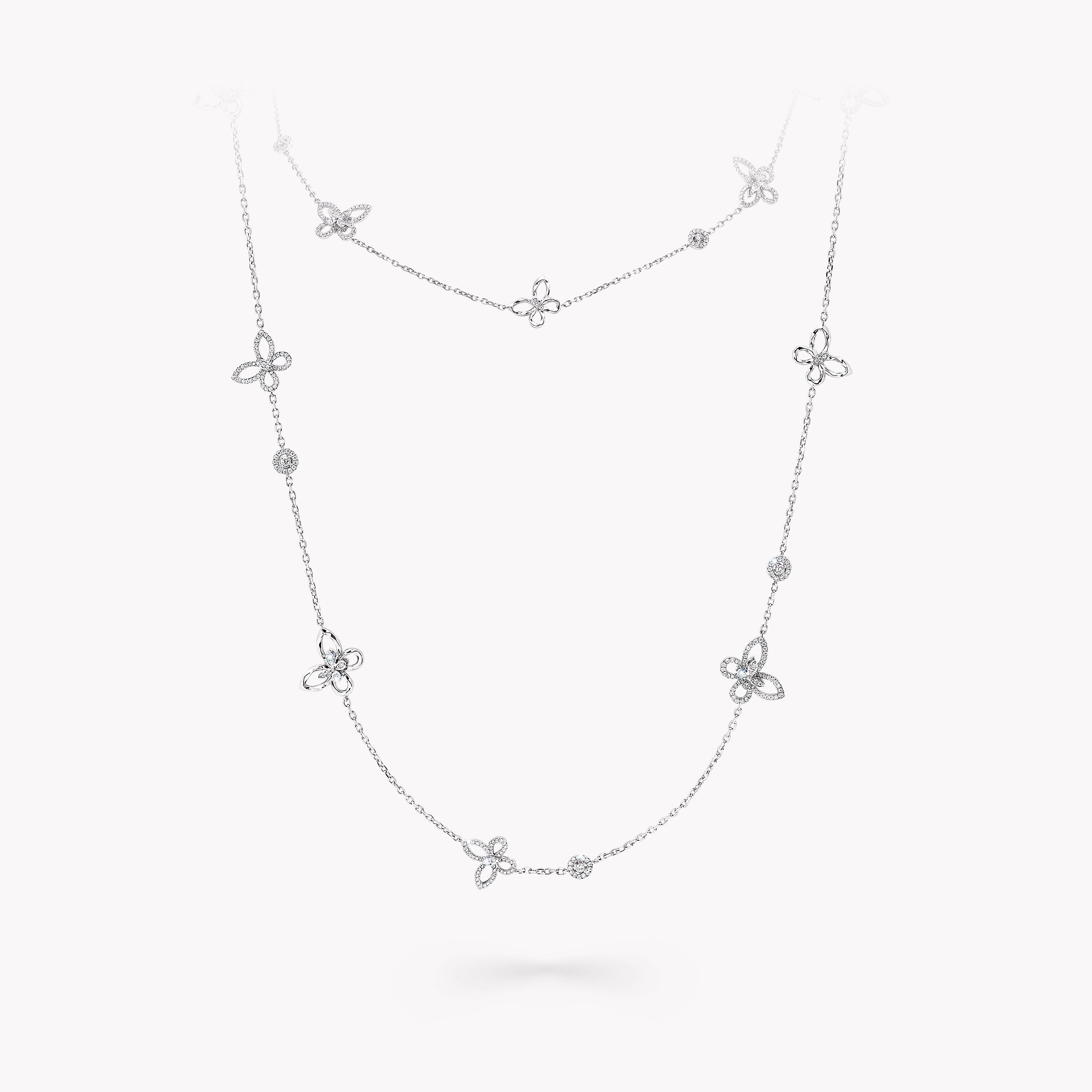 Carave Paris Layered Butterfly Diamond Necklace