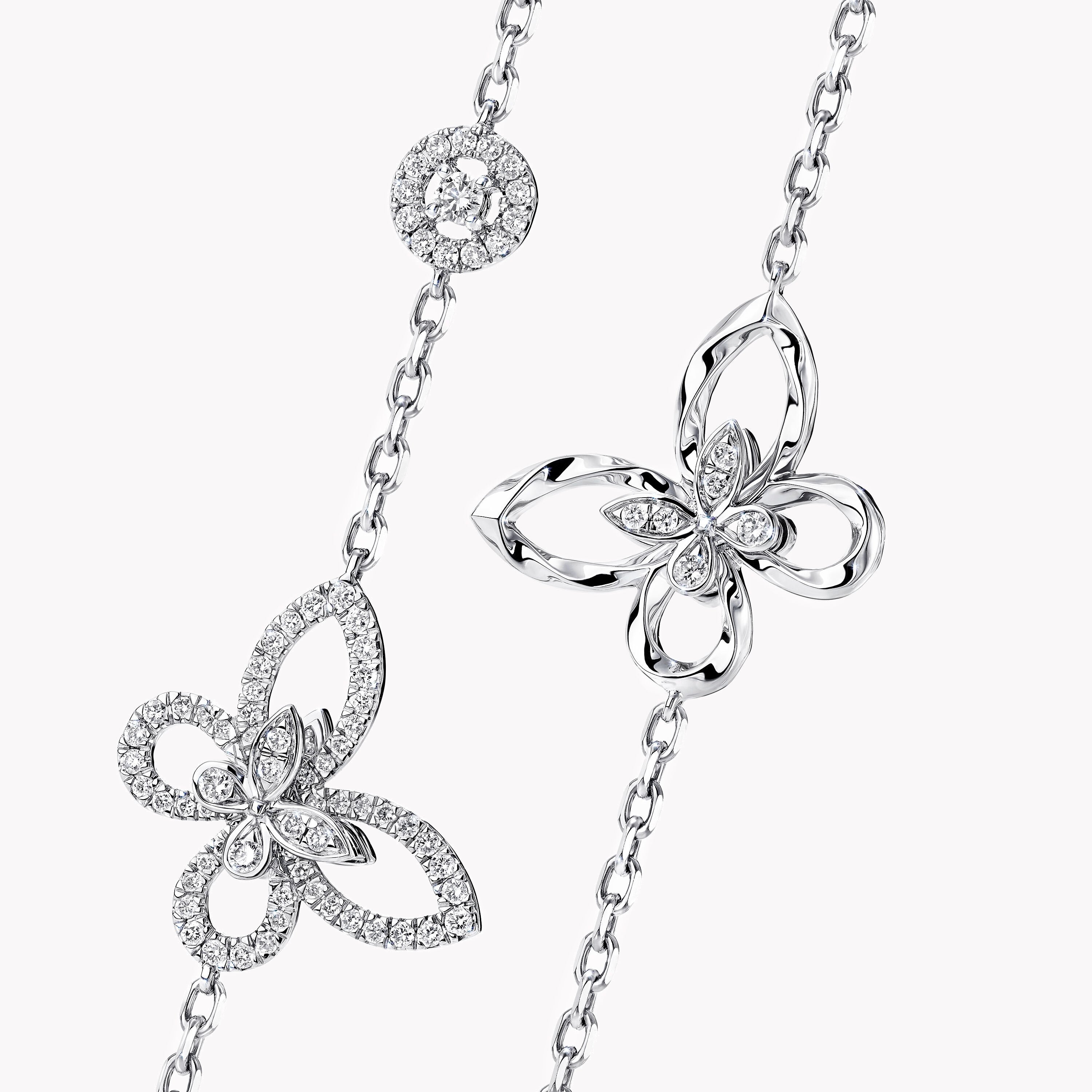 Carave Paris Layered Butterfly Diamond Necklace