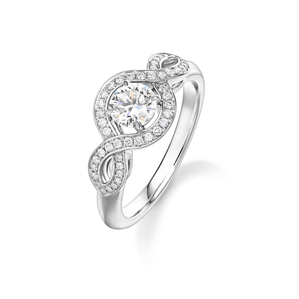 Carave Paris Lily Cluster Diamond Engagement Ring with Pavé Accents