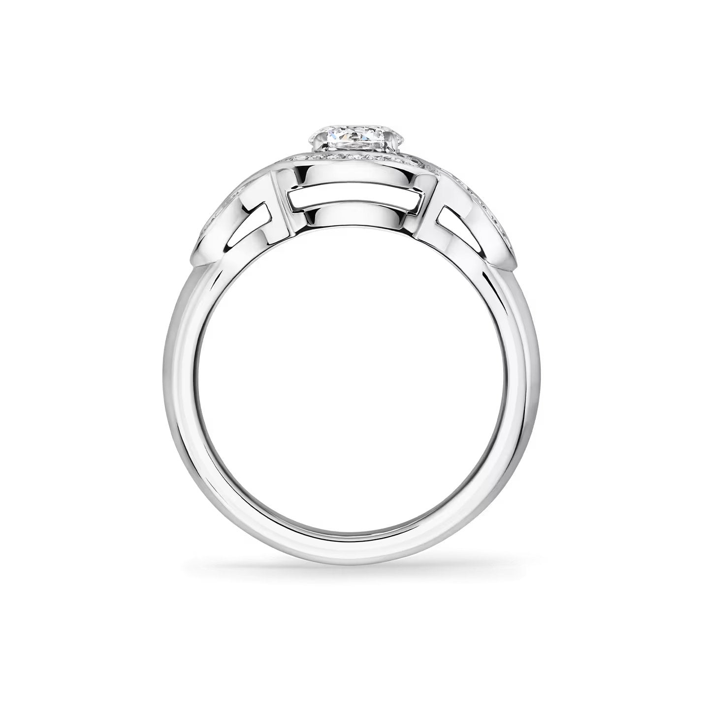 Carave Paris Lily Cluster Diamond Engagement Ring with Pavé Accents