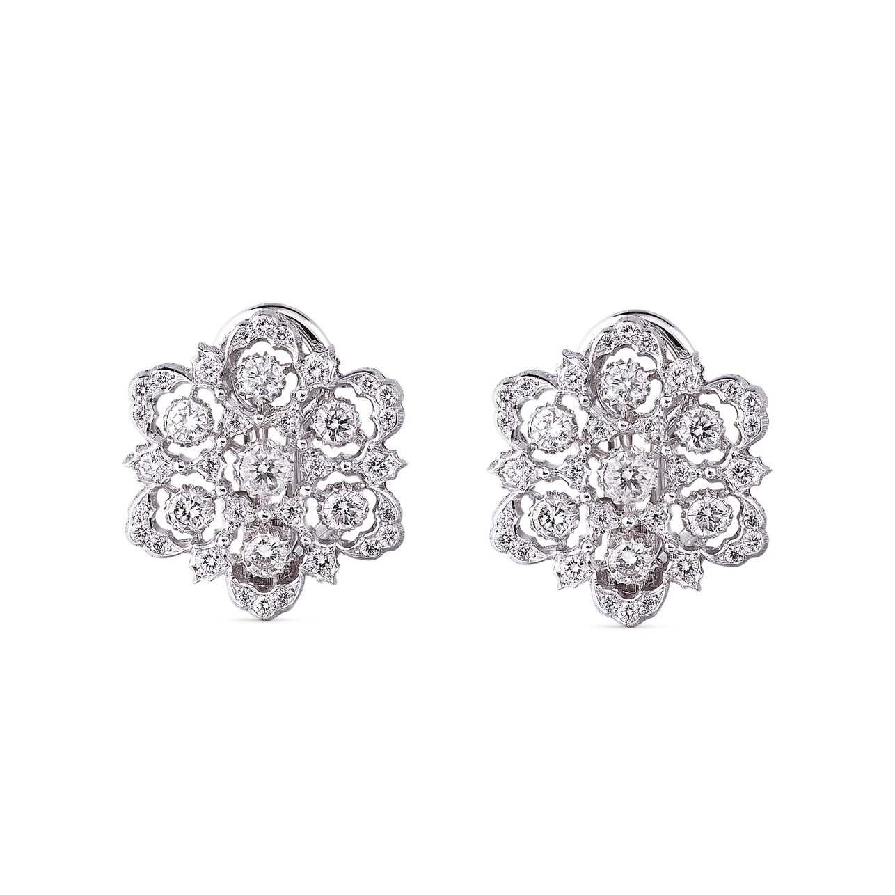 Carave Paris Lumière Florale Diamond Cluster Stud Earrings