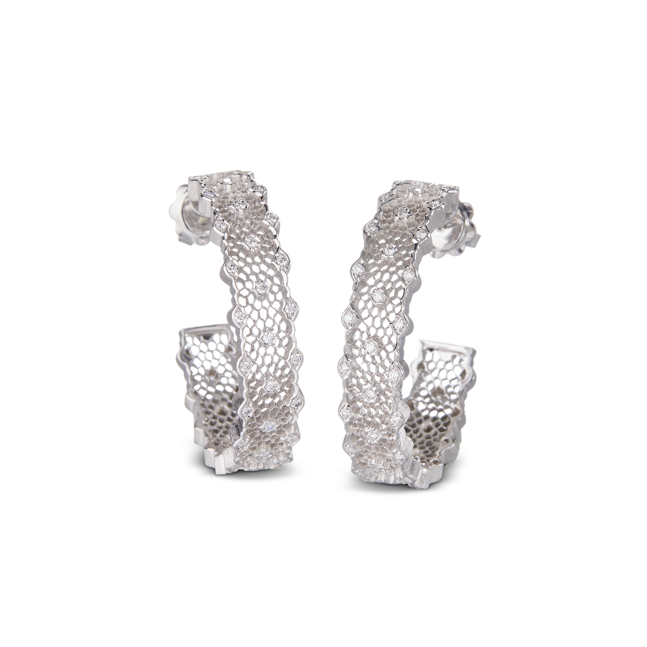 Carave Paris Lumière Pavé Diamond Hoop Earrings