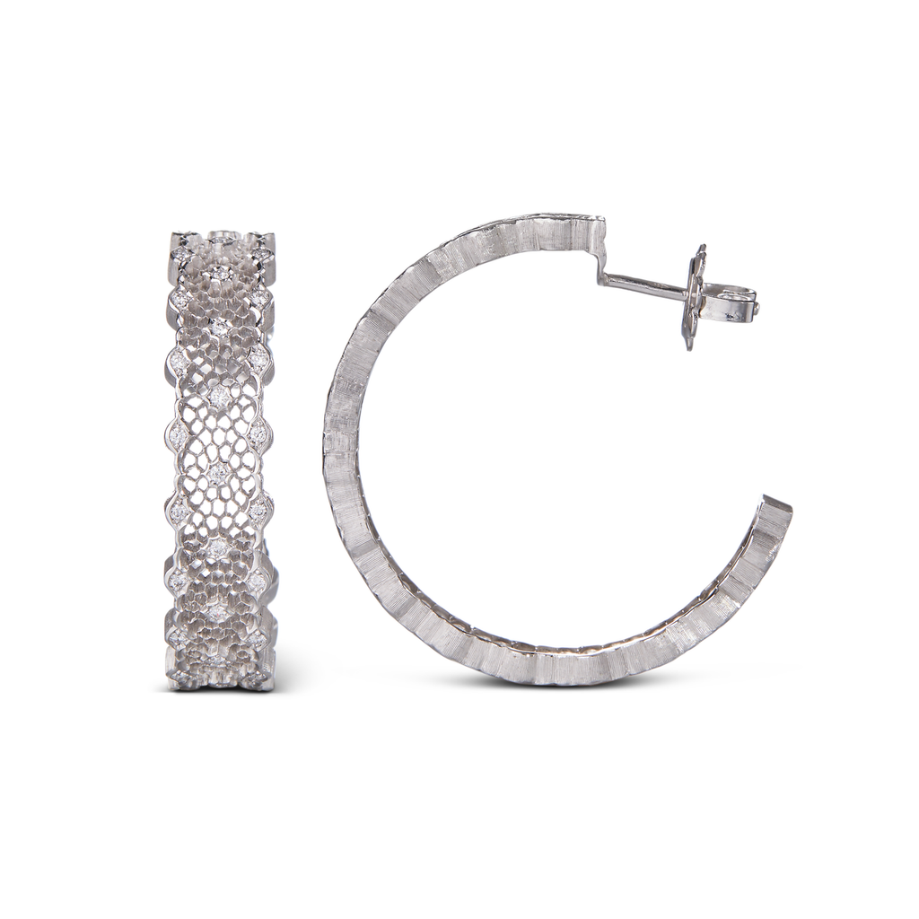 Carave Paris Lumière Pavé Diamond Hoop Earrings