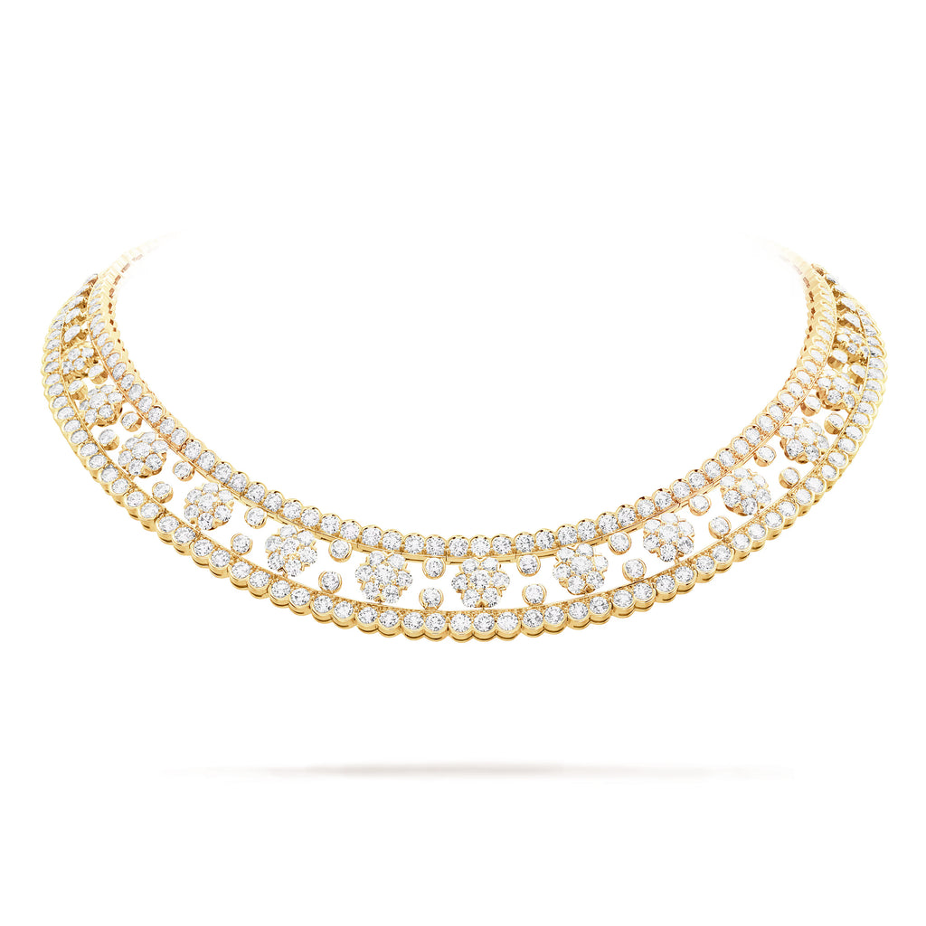 Carave Paris Luminous Floral Diamond Collar Necklace