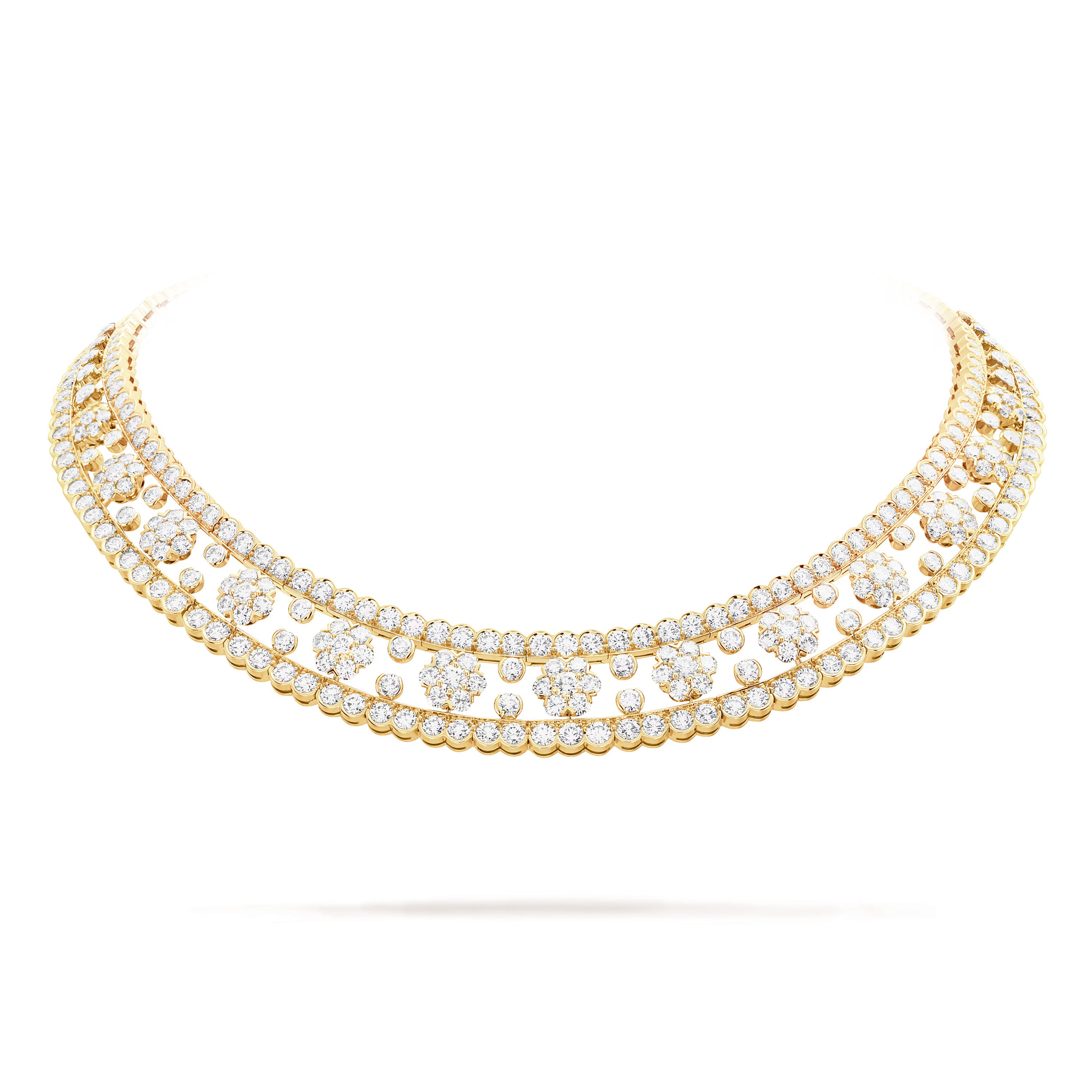 Carave Paris Luminous Floral Diamond Collar Necklace