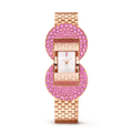 Carave Paris Luxury Pink Crystal Rose Gold Women’s Watch | Elegant Designer Timepiece