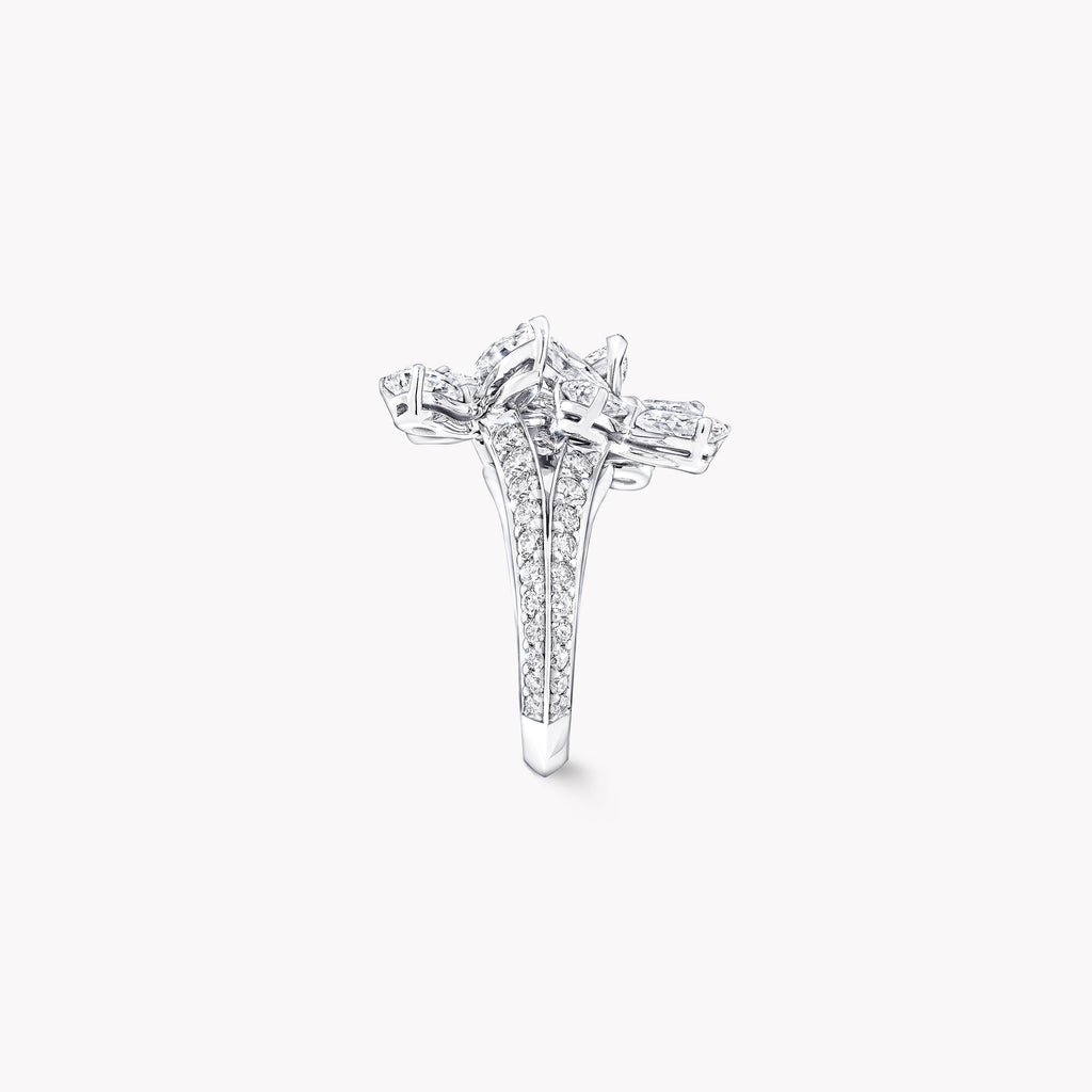 Carave Paris Marquise Diamond Floral Cluster Cocktail Ring