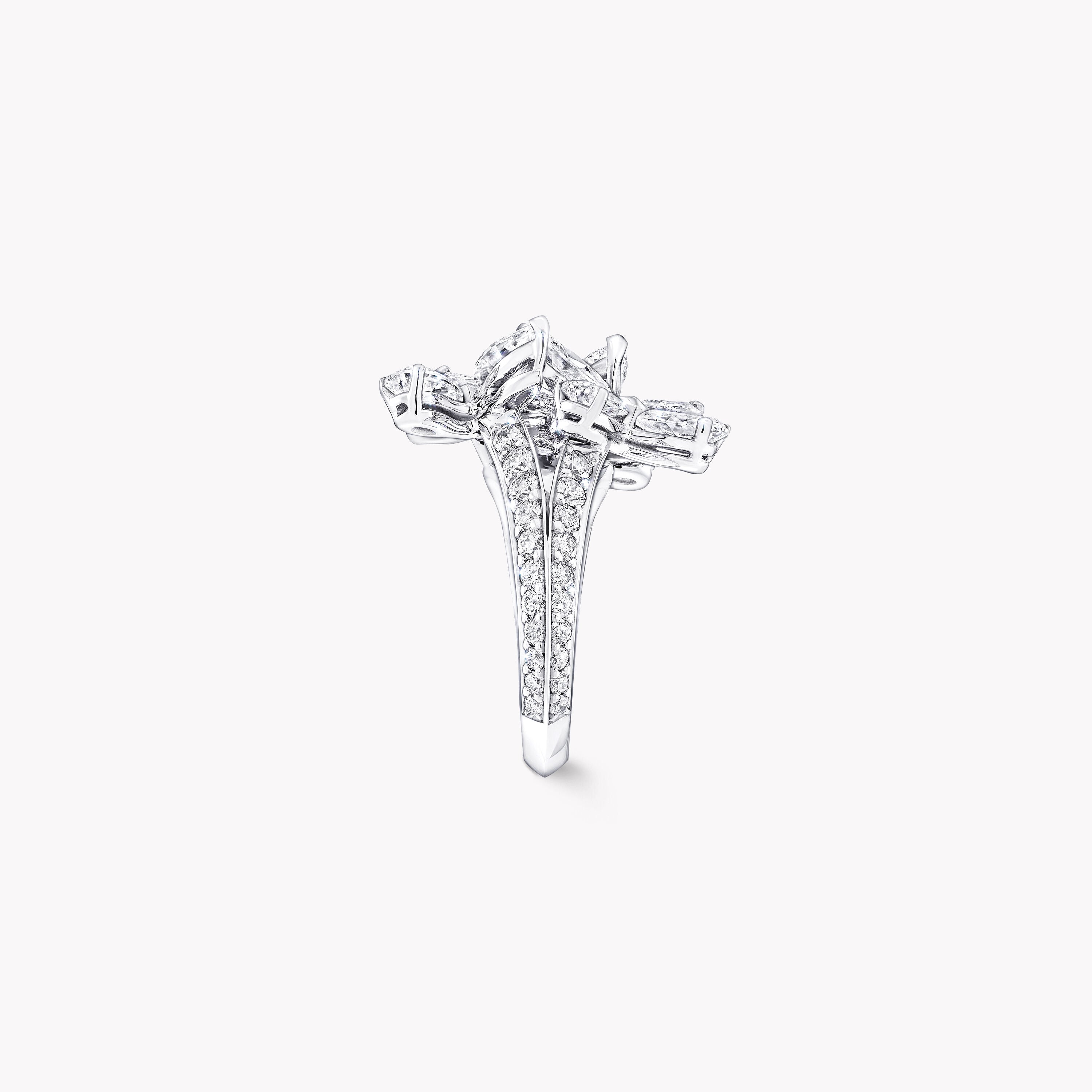 Carave Paris Marquise Diamond Floral Cluster Cocktail Ring