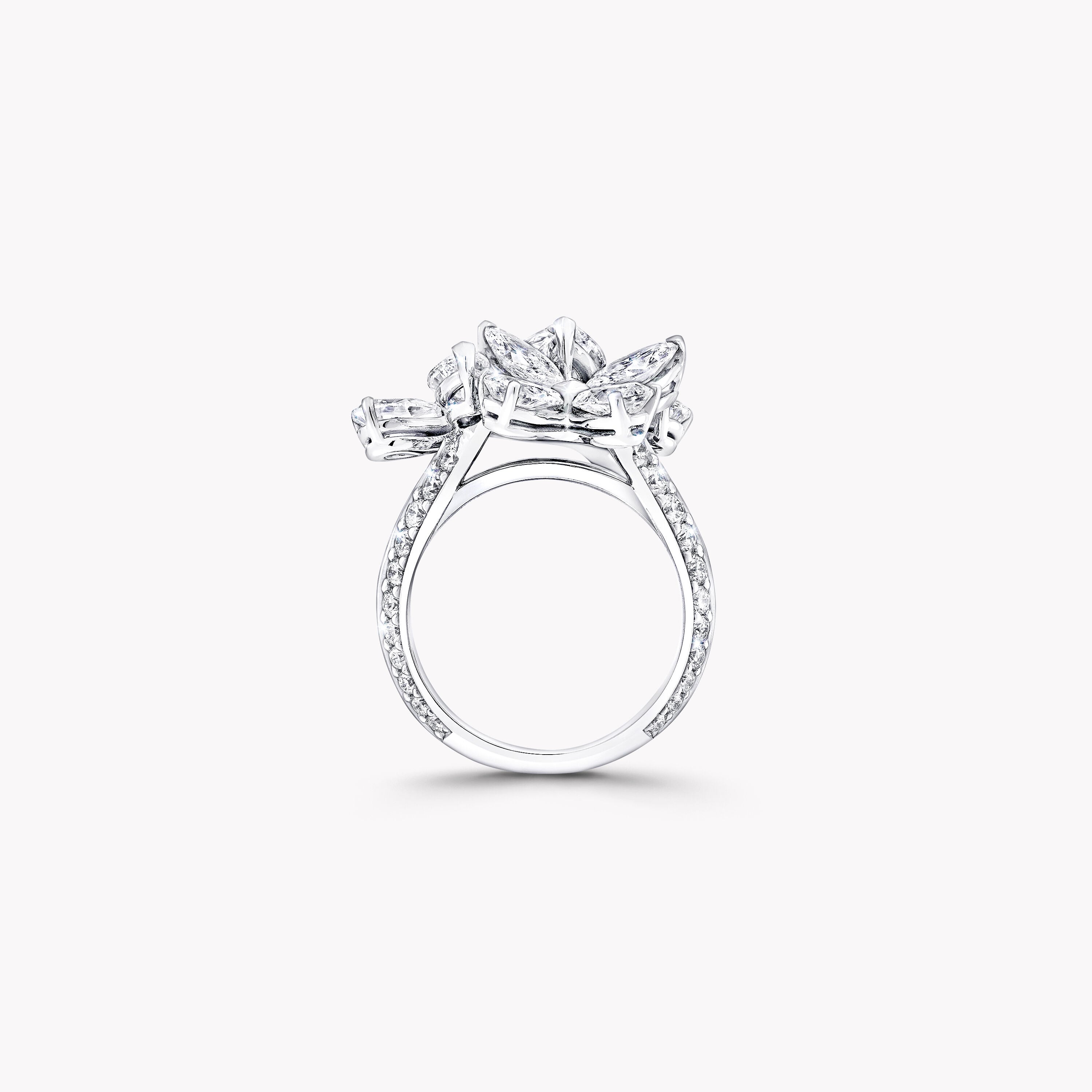 Carave Paris Marquise Diamond Floral Cluster Cocktail Ring