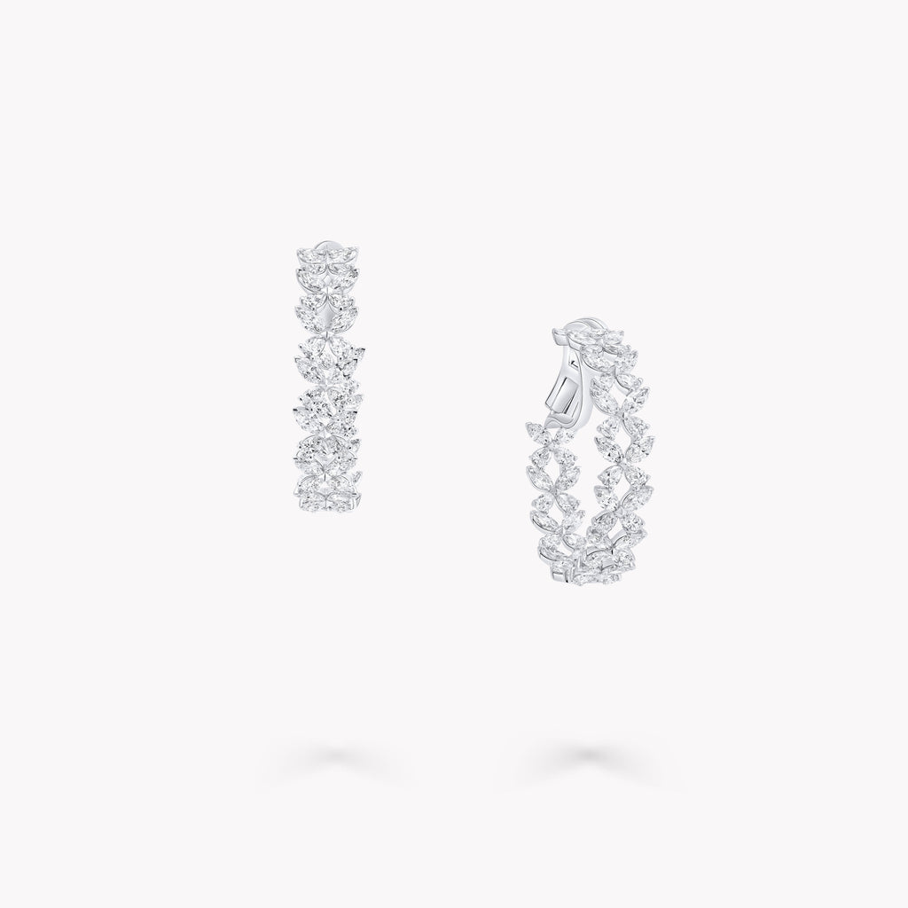 Carave Paris Marquise Diamond Hoop Earrings