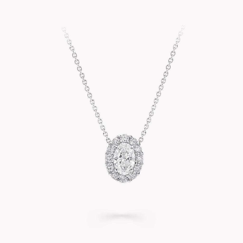 Carave Paris Marquise Halo Diamond Pendant Necklace
