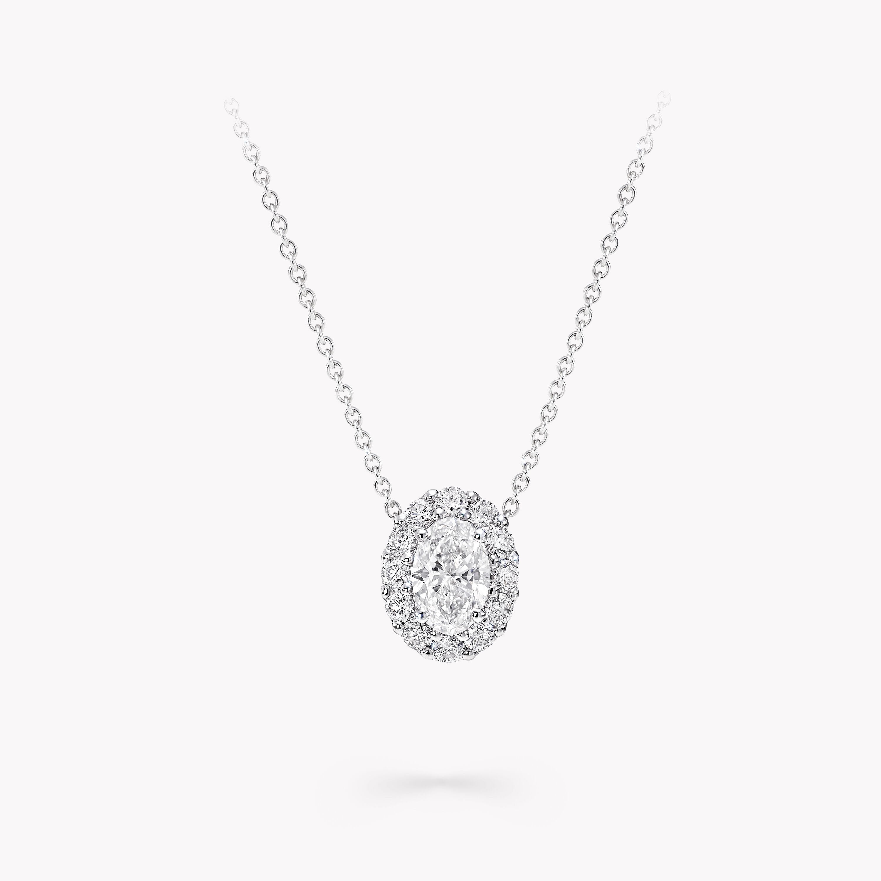 Carave Paris Marquise Halo Diamond Pendant Necklace
