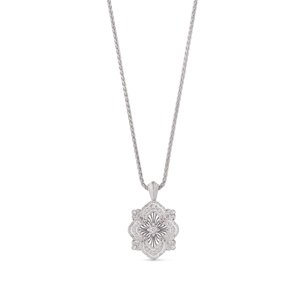 Carave Paris Midnight Bloom Quatrefoil Pendant Necklace